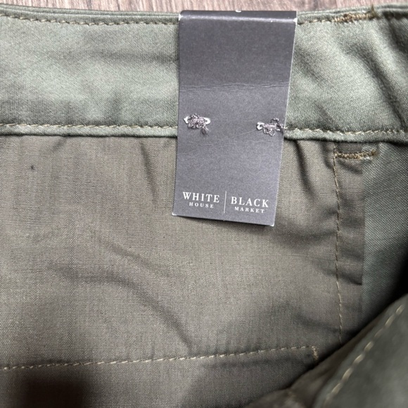 NWT White House Black Market Dried Thyme Rolled Cuff Slim Chino Pants Size 2 - Picture 12 of 12